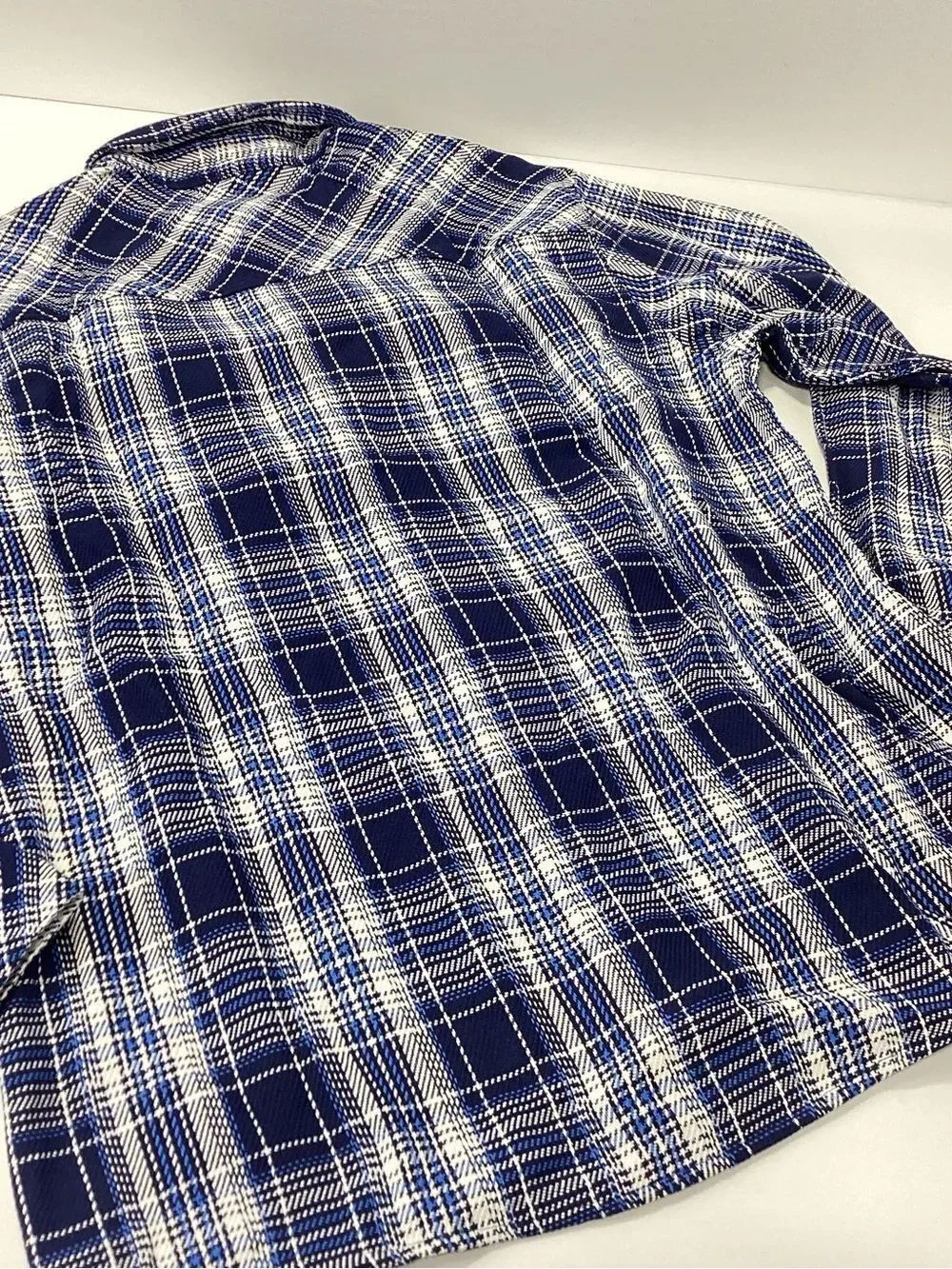 Pacific Trail Men's Blue Plaid Button-Up Shirt Shacket XL NWT Cotton - Picture 2 of 7